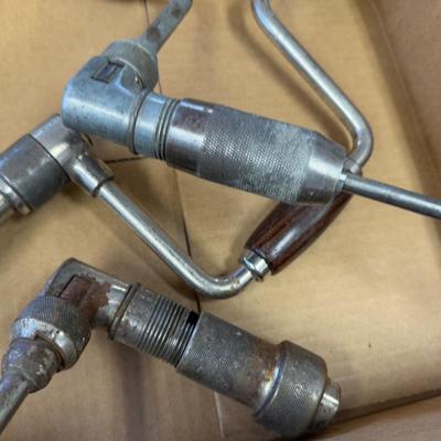 3 vintage hand drills