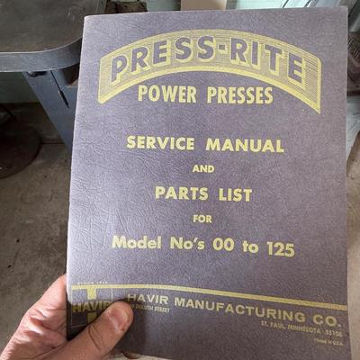 Press-Rite Metal Power Press – No Model # found