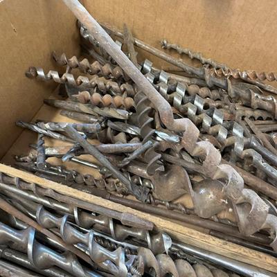 Box of long metal drill bits - Dozens
