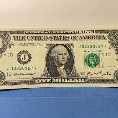 SERIES 2006 ***STAR*** FRN UNCIRCULATED CONDITION J03830727* AS PICTURED. FREE DOMESTIC SHIPPING.