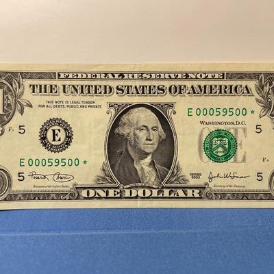 SERIES 2003 ***STAR*** FRN AU CONDITION E00059500* AS PICTURED. FREE DOMESTIC SHIPPING.