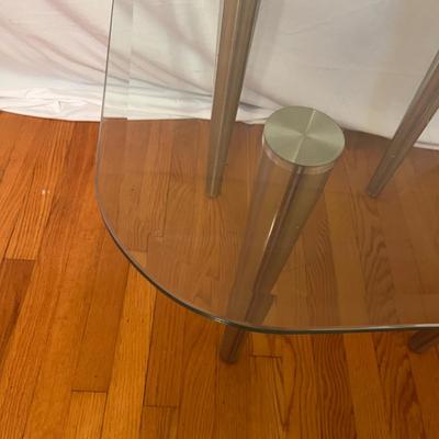 Three Beveled Glass Top Tables (PB-MG)