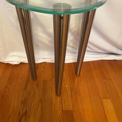 Three Beveled Glass Top Tables (PB-MG)