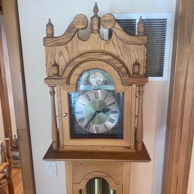 WORKING TRIPLE CHIME TEMPUS FUGIT GRANDFATHER CLOCK HAND CRAFTED IN BOULDER, CO.
