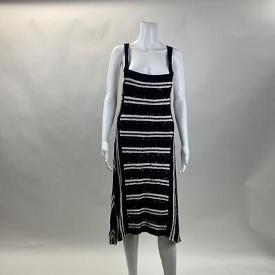 320 OPENING CEREMONY Navy Blue Striped Mini Dress Size LG