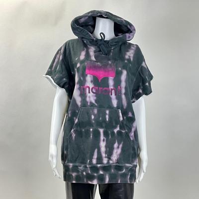 321 ISABEL MARANT Miley Tie-Dyed Fleece Hoodie Size 42