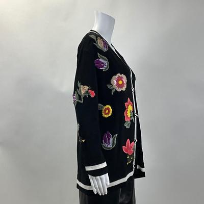 325 ALICE + OLIVIA BRADFORD Wool Embroidered Grandpa Cardigan Size S/P