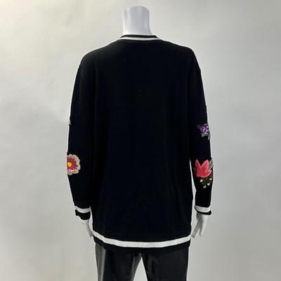 325 ALICE + OLIVIA BRADFORD Wool Embroidered Grandpa Cardigan Size S/P