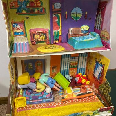 Vintage soft sided doll house