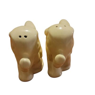 Vtg Ivory elephant salt and pepper shakers