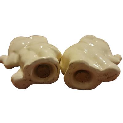 Vtg Ivory elephant salt and pepper shakers