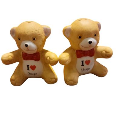 I Love Georgia teddy bear salt and pepper shakers