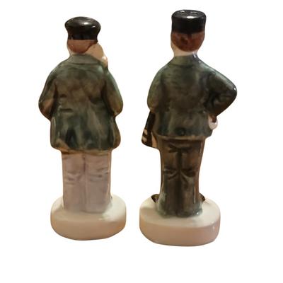 Vtg Strasburg Railroad conductor salt and pepper shakers