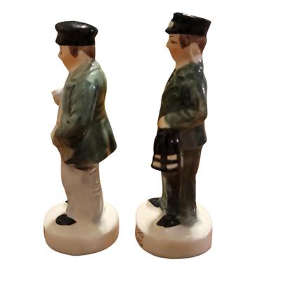 Vtg Strasburg Railroad conductor salt and pepper shakers