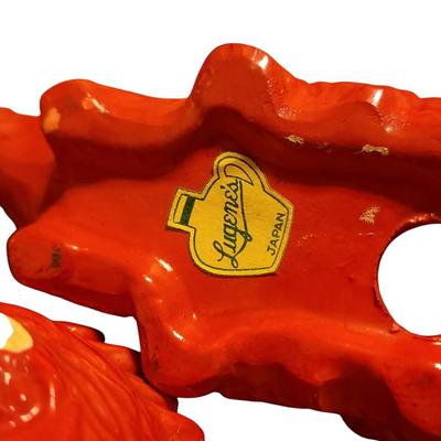 Vtg Lugene's japan Arkansas Razorbacks salt and pepper shakers