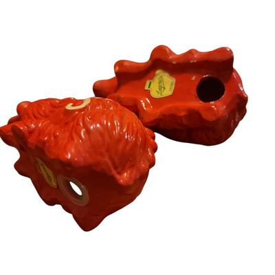 Vtg Lugene's japan Arkansas Razorbacks salt and pepper shakers