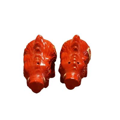 Vtg Lugene's japan Arkansas Razorbacks salt and pepper shakers