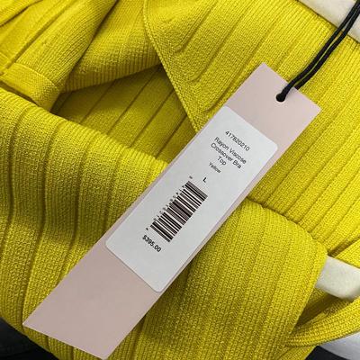 343 New CUSHNIE ET OCHS Yellow Rayon Crossover Bra with Skirt