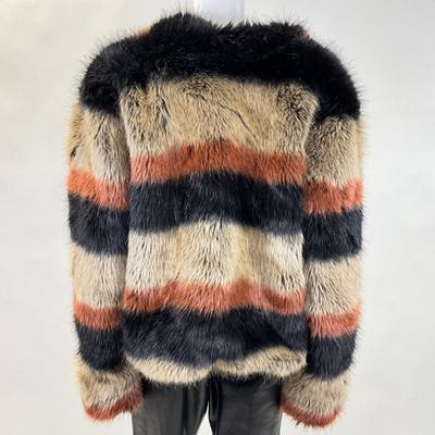 344 TULA ROSA Modacrylic Fur Coat - Size L