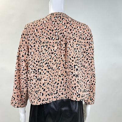 350 THE GOOD JANE Leopard Print Tie Front Blouse