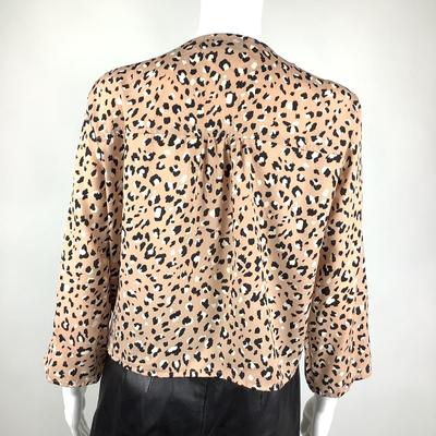 350 THE GOOD JANE Leopard Print Tie Front Blouse