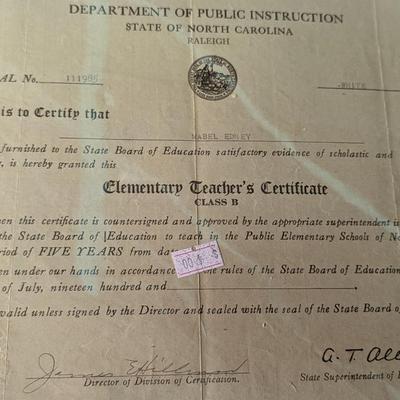 1930's 1940's Vintage Paper Memorabilia Asheville Henderson County Schools