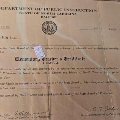 1930's 1940's Vintage Paper Memorabilia Asheville Henderson County Schools