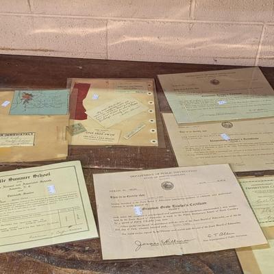 1930's 1940's Vintage Paper Memorabilia Asheville Henderson County Schools