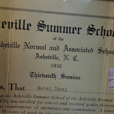 1930's 1940's Vintage Paper Memorabilia Asheville Henderson County Schools
