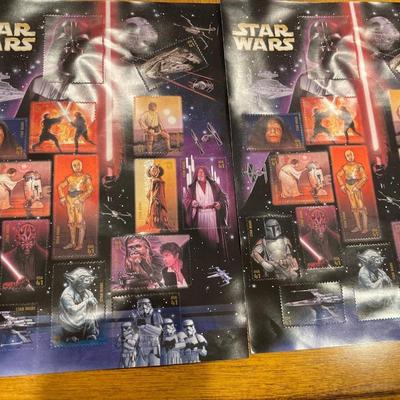 2 sheets Star Wars Stamps