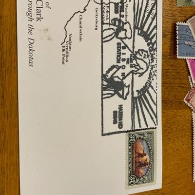 Foreign cancelled stamps and post card