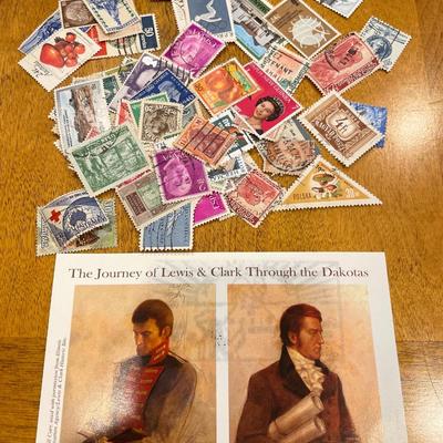 Foreign cancelled stamps and post card