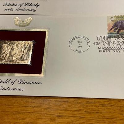 3 gold stamps