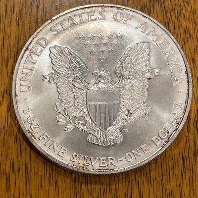 1989 American Eagle in case & 1995 American Eagle coin