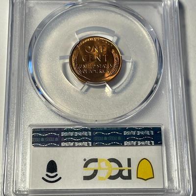 PCGS CERTIFIED 1955-S MS65 RED LINCOLN CENT FRESHLY GRADED. FREE DOMESTIC SHIPPING.