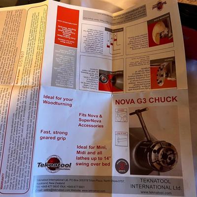 Teknatool Nova G3 Wood Turning Chuck, Cole Jaw & More (B2-RG)