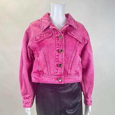 353 New ACLER Florence Pink Denim Crop Jacket