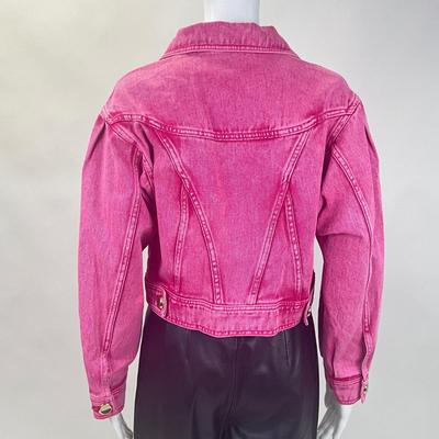 353 New ACLER Florence Pink Denim Crop Jacket