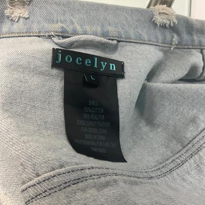 354 JOCELYN Denim Jacket with Removable Fur Arms