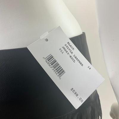 358 INTERMIX Black Sylvia Leather Skirt
