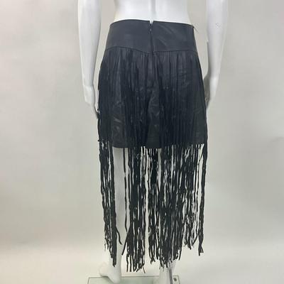 358 INTERMIX Black Sylvia Leather Skirt
