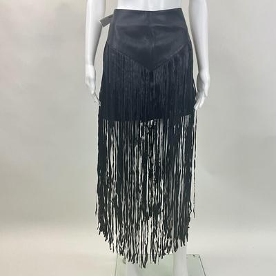 358 INTERMIX Black Sylvia Leather Skirt