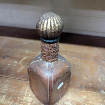 Made In Italy Wrapped Glass Decanter Bottle
