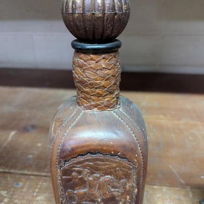 Made In Italy Wrapped Glass Decanter Bottle