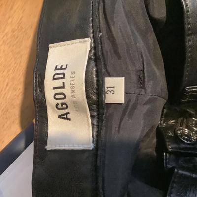 360 AGOLDE Black Leather Pants