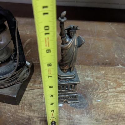 Grace Lopez Kitchen Picture Electric Dietz Glass Oil Lantern Brass Statue Of Liberty Vintage Bottles