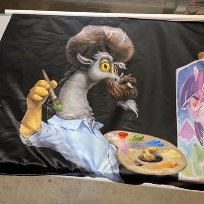 Dragon Figure Bob Ross Banner