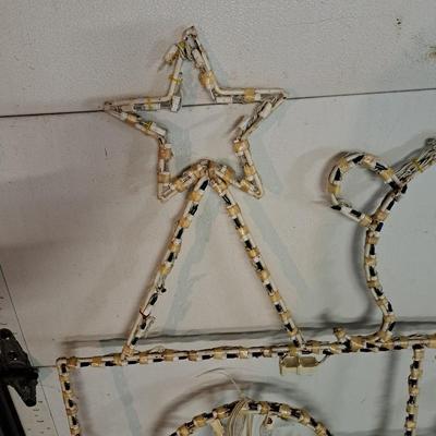 Five Large Whimsical Lighted Outdoor Christmas Decorations (B1-SD)