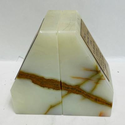Vintage Bank of America Advertising Marble Bookends Heavy!
