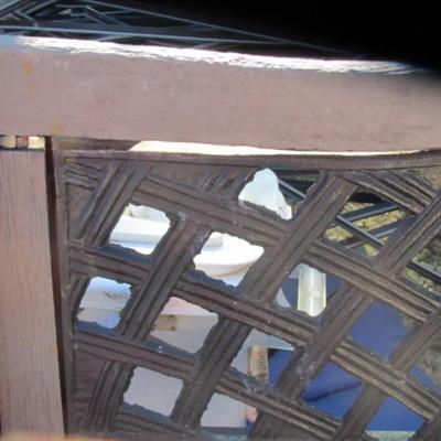 Vintage Cast Iron Slat Wood Bench